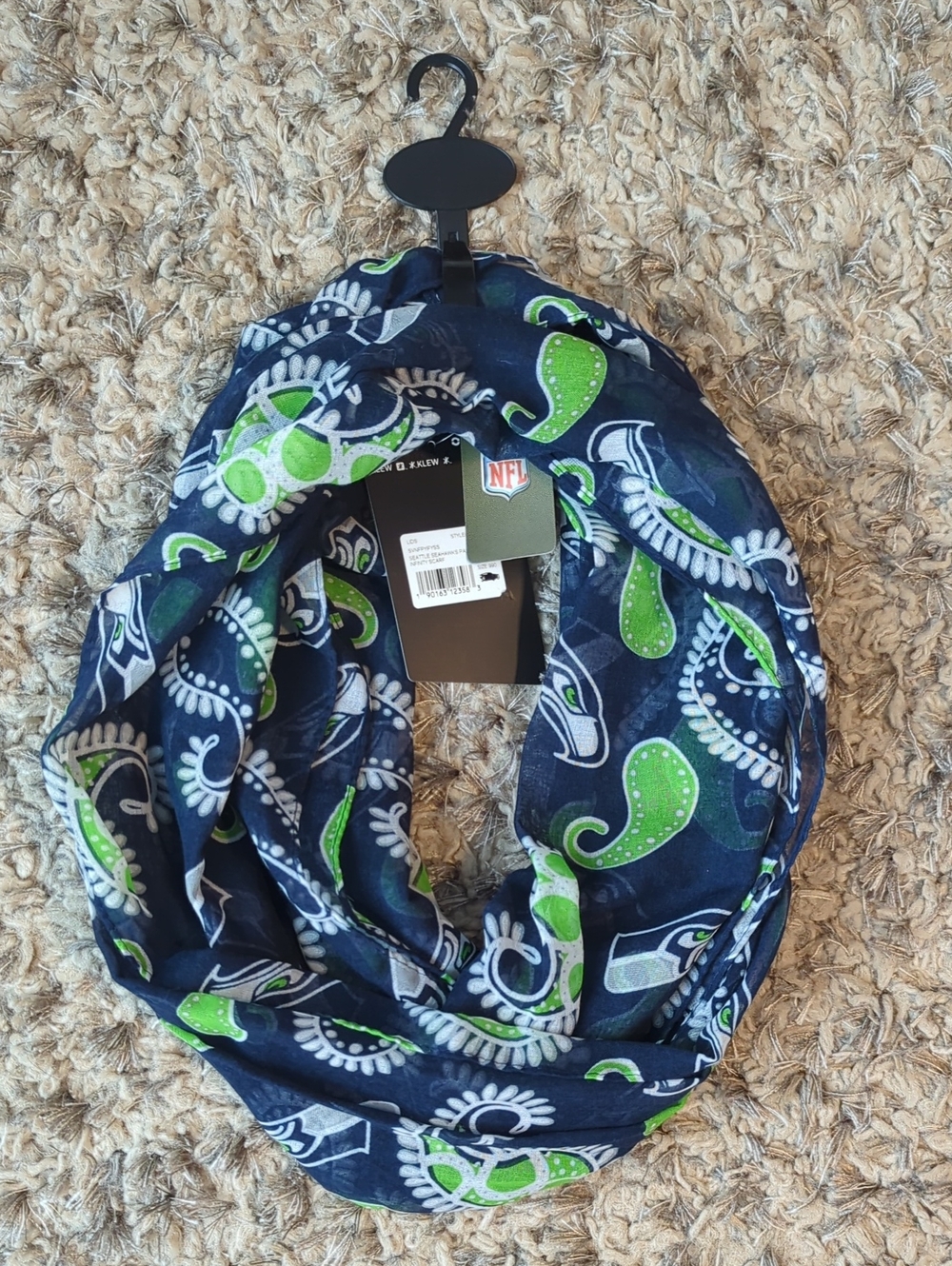 Seattle Seahawks Infinity Paisley Scarf